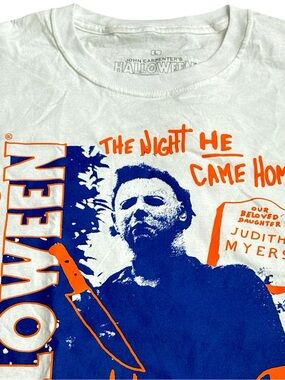 Halloween Michael Myers Long Sleeve Shirt Graphic Horror Movie Tee Mens L